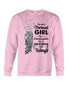 A Granddaughter To A Grandpa With Wings Handheld Gift For Granddaughter Sweatshirt