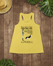 Load image into Gallery viewer, A Girl Really Loved Dogs And Tattoos  Unique Custom Design Ladies Flowy Tank
