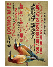 Load image into Gallery viewer, Bird Couple Love Nature Love You Gift For Wife Vertical Poster
