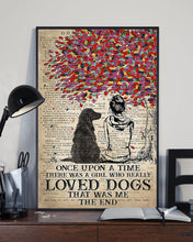 Load image into Gallery viewer, Beneath Colorful Tree There Was A Girl Who Really Loved English Cocker Spaniel Dogs Vertical Poster
