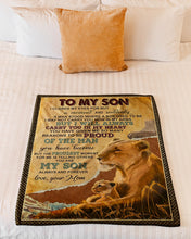 Load image into Gallery viewer, Always Carry You In My Heart Wild Lion Mama Gift For Son Fleece Blanket
