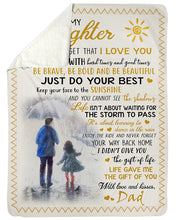 Load image into Gallery viewer, Be Bold And Be Beautiful Dad Gift For Daughter Sherpa Blanket
