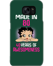 Load image into Gallery viewer, Black Phone Case Made In 80 40 Years In Awesomeness For Friends Phone case
