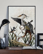 Load image into Gallery viewer, Banjo Instrument Art Print Gift For Banjo Players Vertical Poster

