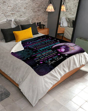 Load image into Gallery viewer, Blue And Black Mandala Design You Are My Sunshine Daddy Gift For Daughter Sherpa Blanket
