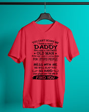 Load image into Gallery viewer, You Can&#39;t Scare Me I Have A Crazy Daddy Guys V-Neck
