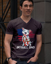 Load image into Gallery viewer, Black Phone Case Pitbull Dad Gift For Pitbull Lovers Guys V-Neck
