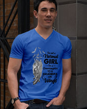 Load image into Gallery viewer, A Granddaughter To A Grandpa With Wings Handheld Gift For Granddaughter Guys V-Neck
