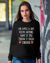 Load image into Gallery viewer, An Apple A Day Keeps Anyone Away Special Custom Design Sweatshirt
