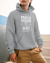 Load image into Gallery viewer, A Proud Husband Of A Freaking Awesome Wife Gift For Family Hoodie
