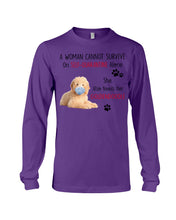 Load image into Gallery viewer, A Woman Can't Survive On Self-quarantine Alone Also Needs Golden Doodle Unisex Long Sleeve
