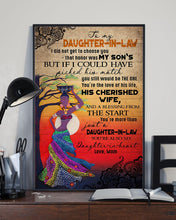 Load image into Gallery viewer, African Woman Mom Gift For Daughter In Law You're The Love Of His Life His Cherished Wife Vertical Poster
