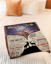 Load image into Gallery viewer, Always Be With You Loving Deer Mystery Husband Gift For Wife Fleece Blanket
