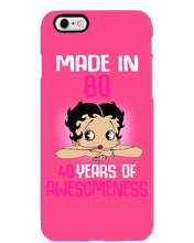 Load image into Gallery viewer, Black Phone Case Made In 80 40 Years In Awesomeness For Friends Phone case
