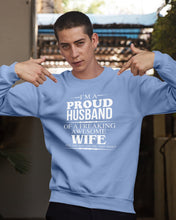 Load image into Gallery viewer, A Proud Husband Of A Freaking Awesome Wife Gift For Family Sweatshirt
