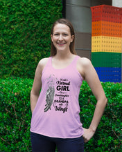Load image into Gallery viewer, A Granddaughter To A Grandpa With Wings Handheld Gift For Granddaughter Ladies Flowy Tank
