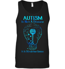 Load image into Gallery viewer, Autism Is Not A Disease It's Borderline Genius Special Custom Design Unisex Tank Top

