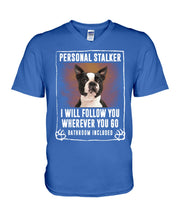 Load image into Gallery viewer, Boston Terrier Personal Stalker St. Patrick's Day Printed Mug Guys V-Neck
