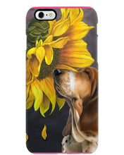 Load image into Gallery viewer, Basset Hound With Sunflower Special Custom Design For Dog Lovers Phone case
