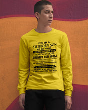 Load image into Gallery viewer, A Stubborn Son Of Freaking Awesome Grumpy Old Mom For Family Unisex Long Sleeve
