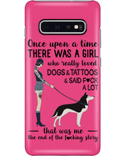 Load image into Gallery viewer, A Girl Really Loved Dogs And Tattoos  Unique Custom Design Phone case
