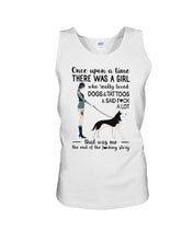 Load image into Gallery viewer, A Girl Really Loved Dogs And Tattoos  Unique Custom Design Unisex Tank Top
