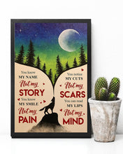 Load image into Gallery viewer, You Know My Name Not My Story Wolf Vertical Poster
