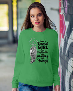 A Granddaughter To A Grandpa With Wings Handheld Gift For Granddaughter Sweatshirt