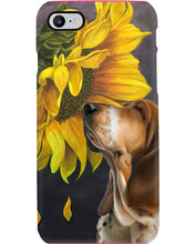 Load image into Gallery viewer, Basset Hound With Sunflower Special Custom Design For Dog Lovers Phone case
