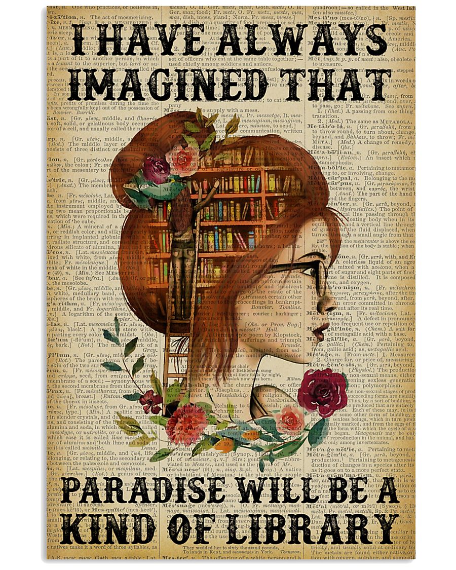 A Kind Of Library Reading Redhead Gift For Book Lovers Vertical Poster