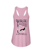 Load image into Gallery viewer, A Girl Really Loved Dogs And Tattoos  Unique Custom Design Ladies Flowy Tank
