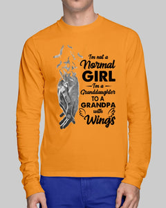 A Granddaughter To A Grandpa With Wings Handheld Gift For Granddaughter Unisex Long Sleeve
