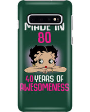 Load image into Gallery viewer, Black Phone Case Made In 80 40 Years In Awesomeness For Friends Phone case
