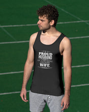 Load image into Gallery viewer, A Proud Husband Of A Freaking Awesome Wife Gift For Family Unisex Tank Top
