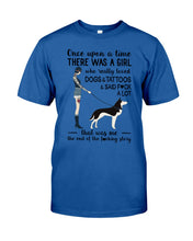 Load image into Gallery viewer, A Girl Really Loved Dogs And Tattoos  Unique Custom Design Guys Tee
