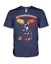 Load image into Gallery viewer, Antifepresants Mushrooms  Unique Custom Design For Cute Girls Guys V-Neck
