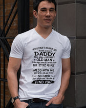 Load image into Gallery viewer, You Can&#39;t Scare Me I Have A Crazy Daddy Guys V-Neck

