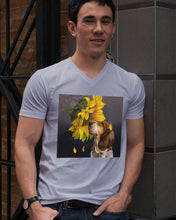 Load image into Gallery viewer, Basset Hound With Sunflower Special Custom Design For Dog Lovers Guys V-Neck
