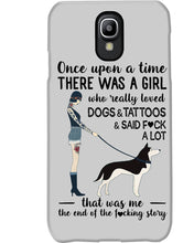Load image into Gallery viewer, A Girl Really Loved Dogs And Tattoos  Unique Custom Design Phone case
