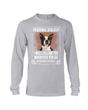Load image into Gallery viewer, Boston Terrier Personal Stalker St. Patrick's Day Printed Mug Unisex Long Sleeve
