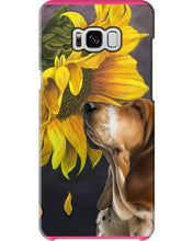 Load image into Gallery viewer, Basset Hound With Sunflower Special Custom Design For Dog Lovers Phone case
