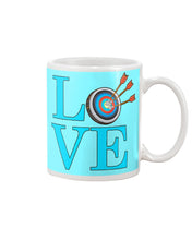 Load image into Gallery viewer, Archery Love Blue Target Printed Mug Mug
