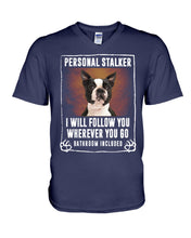 Load image into Gallery viewer, Boston Terrier Personal Stalker St. Patrick's Day Printed Mug Guys V-Neck
