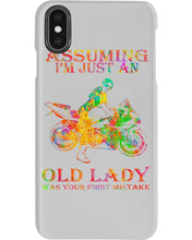 Load image into Gallery viewer, Assuming I'm Just An Old Lady Loves Motorbike For Sport Lovers Phone case
