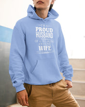 Load image into Gallery viewer, A Proud Husband Of A Freaking Awesome Wife Gift For Family Hoodie
