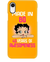 Load image into Gallery viewer, Black Phone Case Made In 80 40 Years In Awesomeness For Friends Phone case
