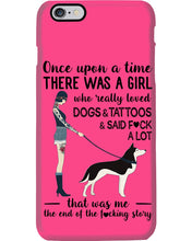 Load image into Gallery viewer, A Girl Really Loved Dogs And Tattoos  Unique Custom Design Phone case
