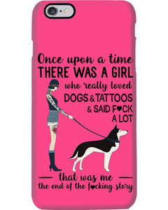 A Girl Really Loved Dogs And Tattoos  Unique Custom Design Phone case