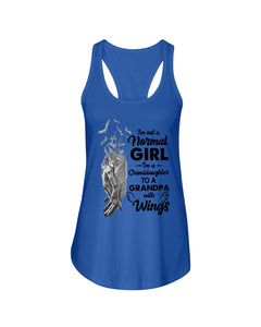 A Granddaughter To A Grandpa With Wings Handheld Gift For Granddaughter Ladies Flowy Tank