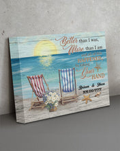 Load image into Gallery viewer, Better Than I Was More Than I Am Beach Matte Canvas
